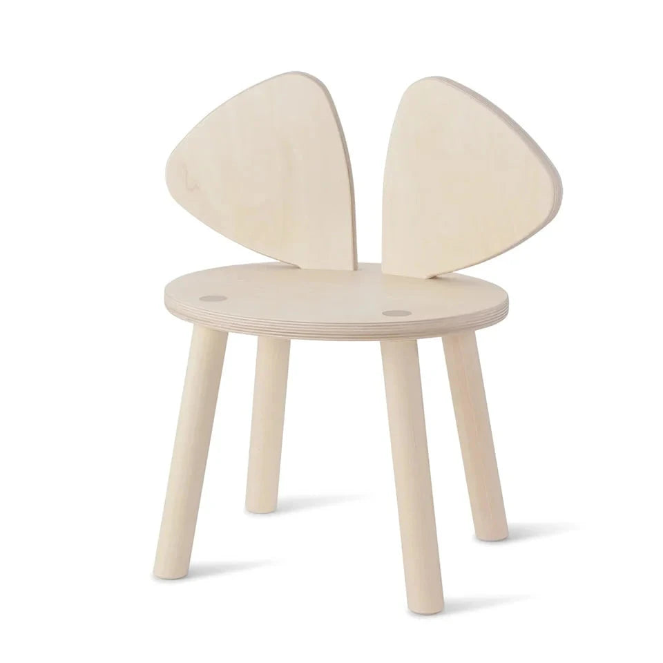 white wood chair