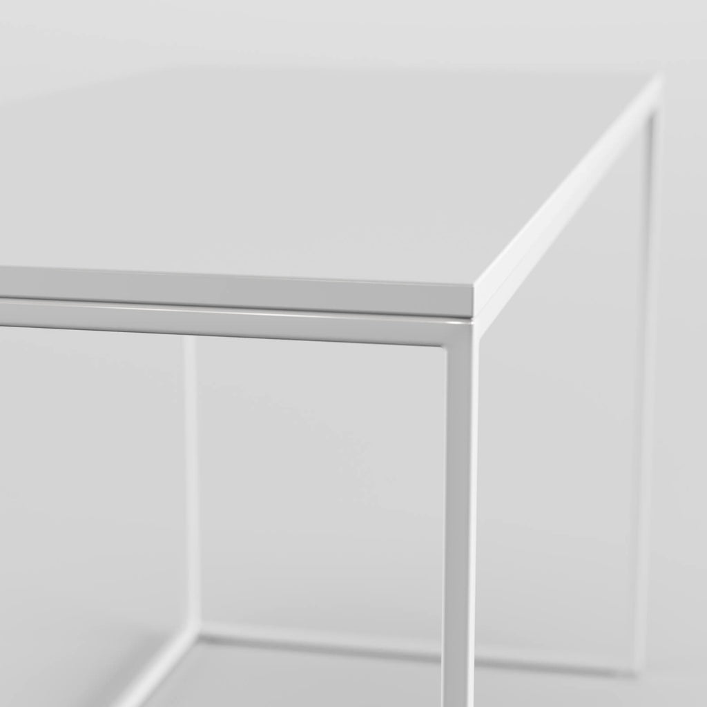 white table- close up