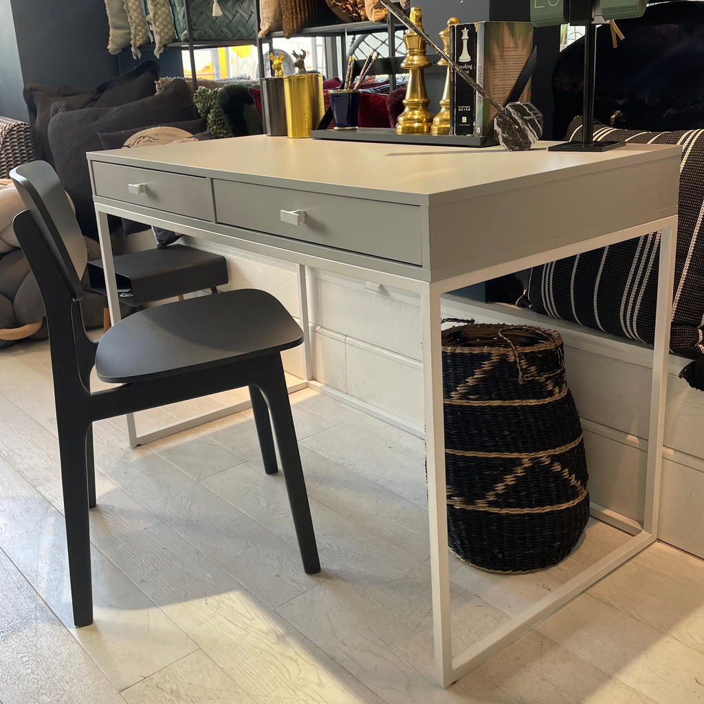 grey table in store