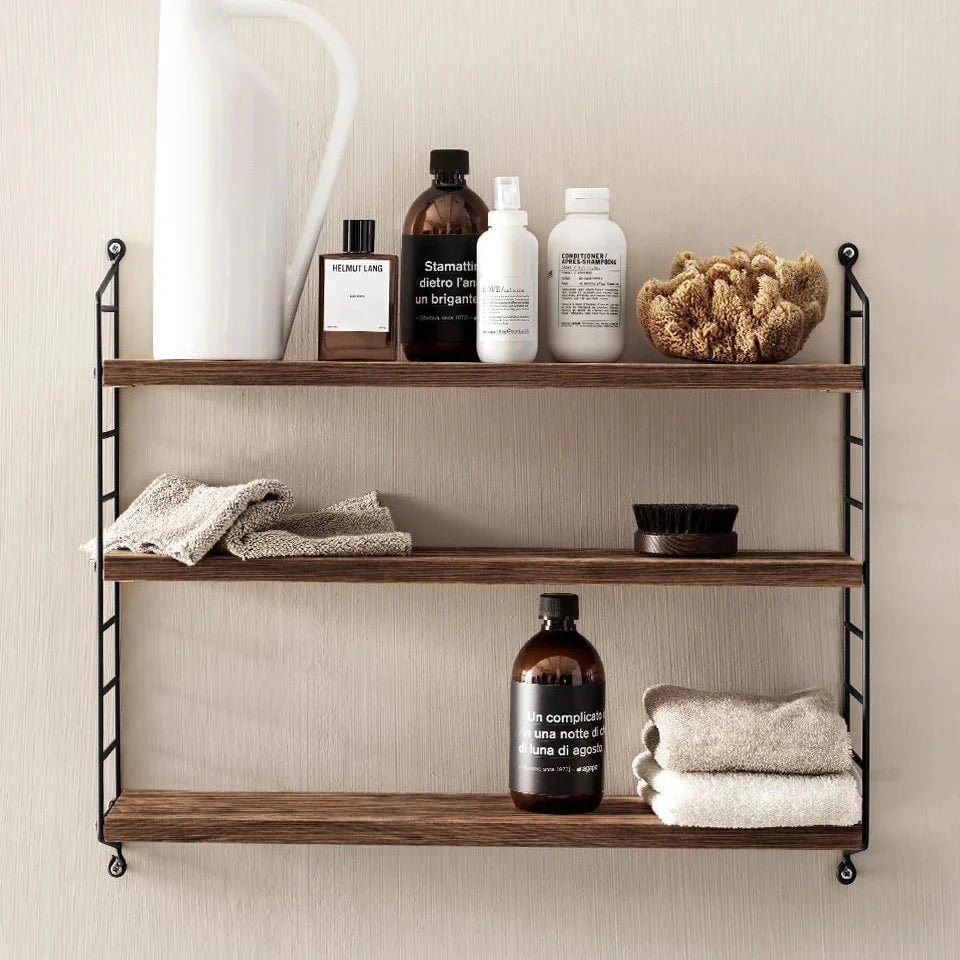 wood shelves