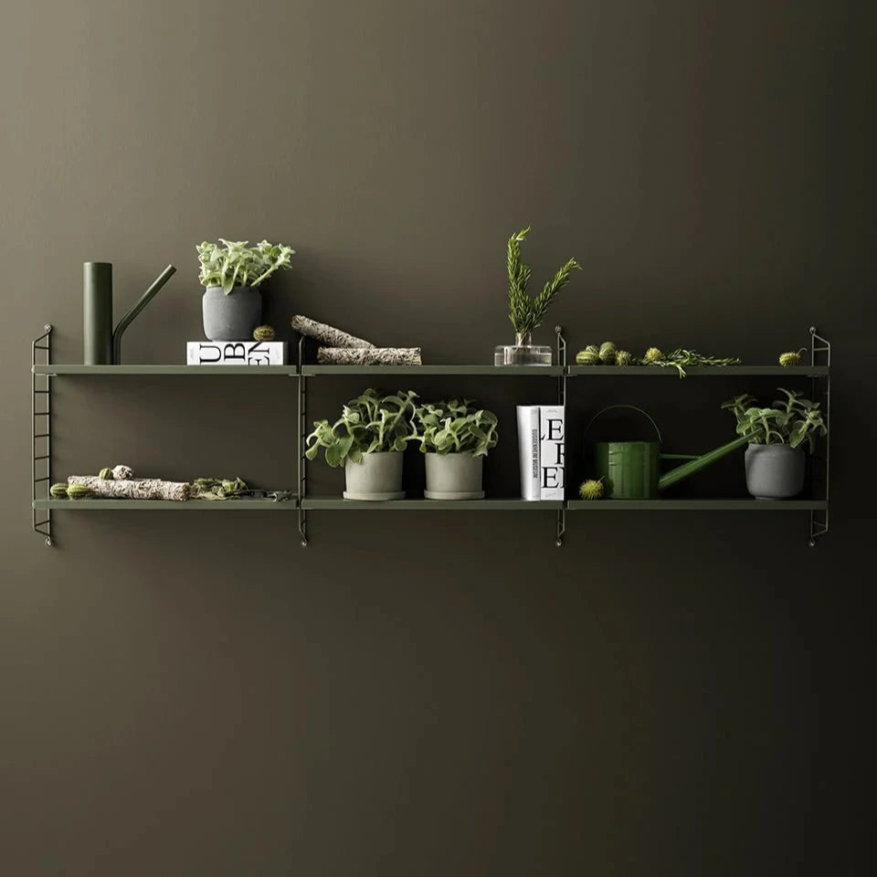 green shelves