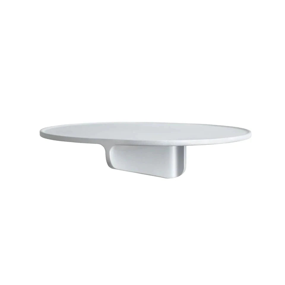 aluminum side shelf white